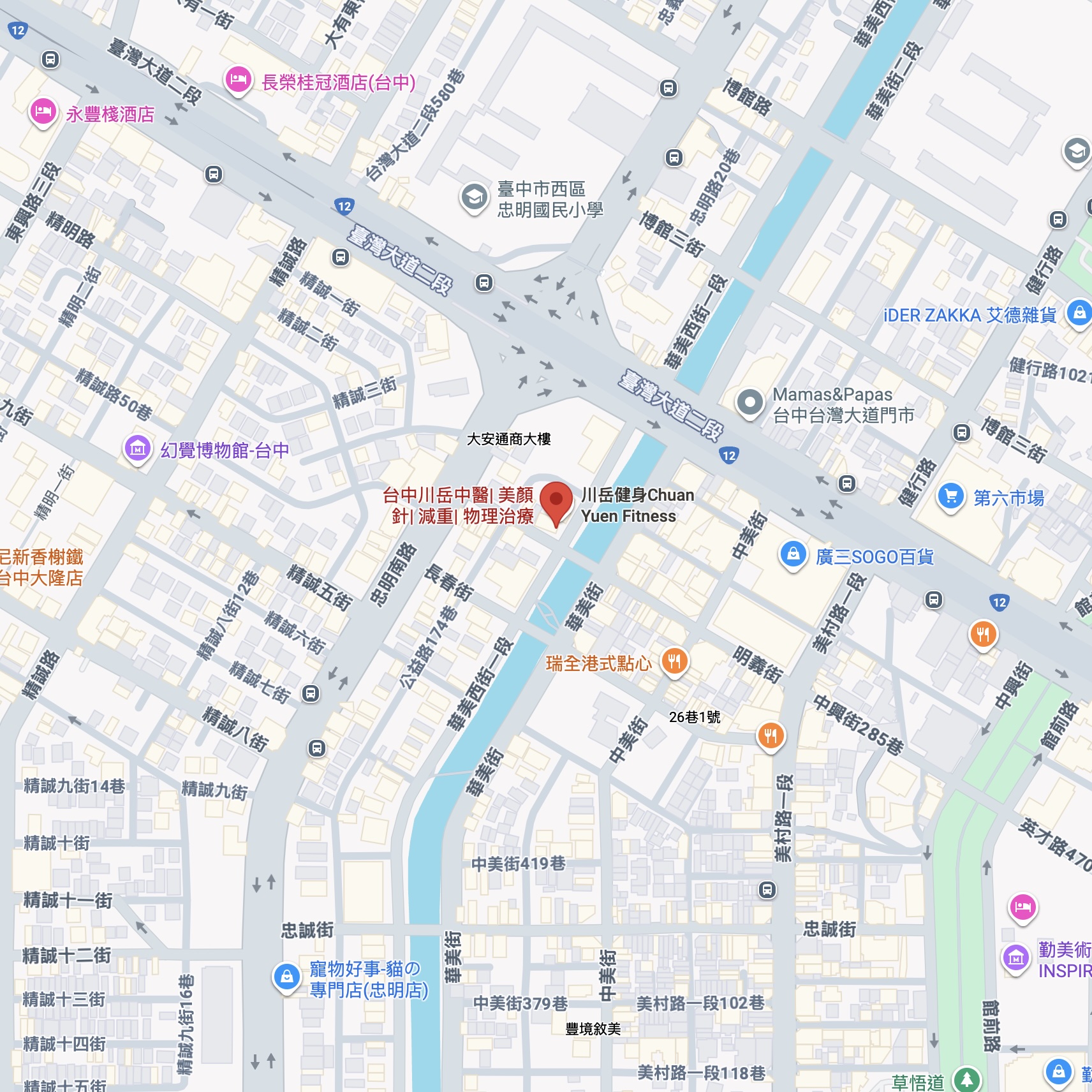 台中分店地圖